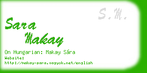 sara makay business card