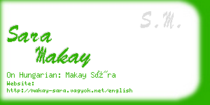 sara makay business card